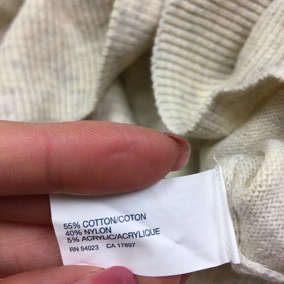 NWT Gap Cardigan Sweater Size XL Womans Beige Cotton Blend V-Neck Long Sleeve - Picture 11 of 16